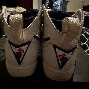 White and Black Sneakers with Fireberry Accents